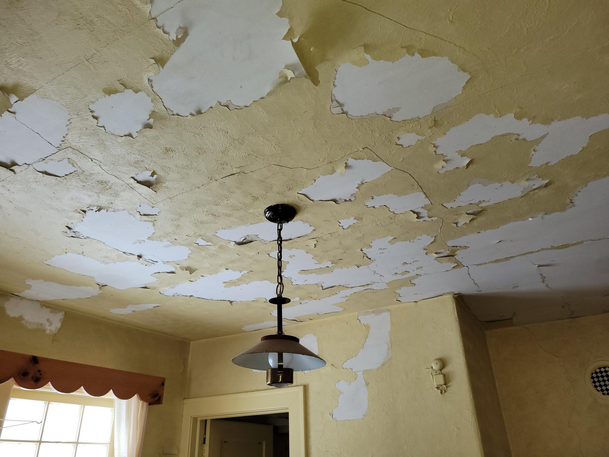 peeling kitchen ceiling paint