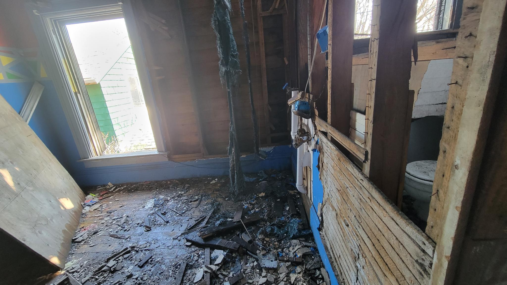 2nd unit bedroom 2 fire damage